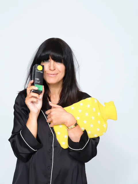 Claudia Winkleman with Cannaray Night-Time CBD Oil Drops