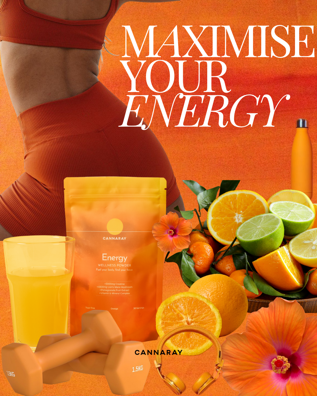 Energen Powder Energy Powder Drink | Wellness Powder | Cannaray