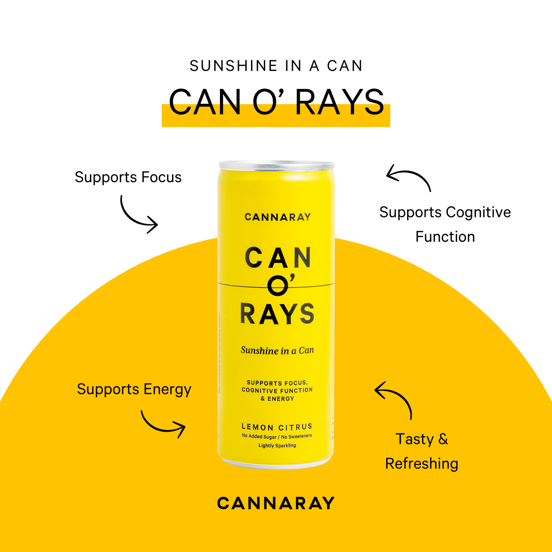 Can O’Rays Functional Wellness Drink - Lemon