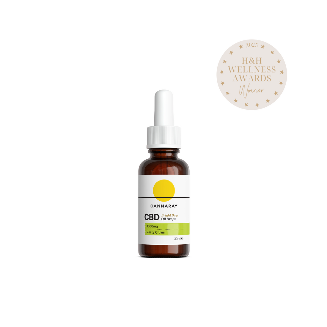 Cannaray Bright Days Oil Drops - Lime & Juniper product packshot