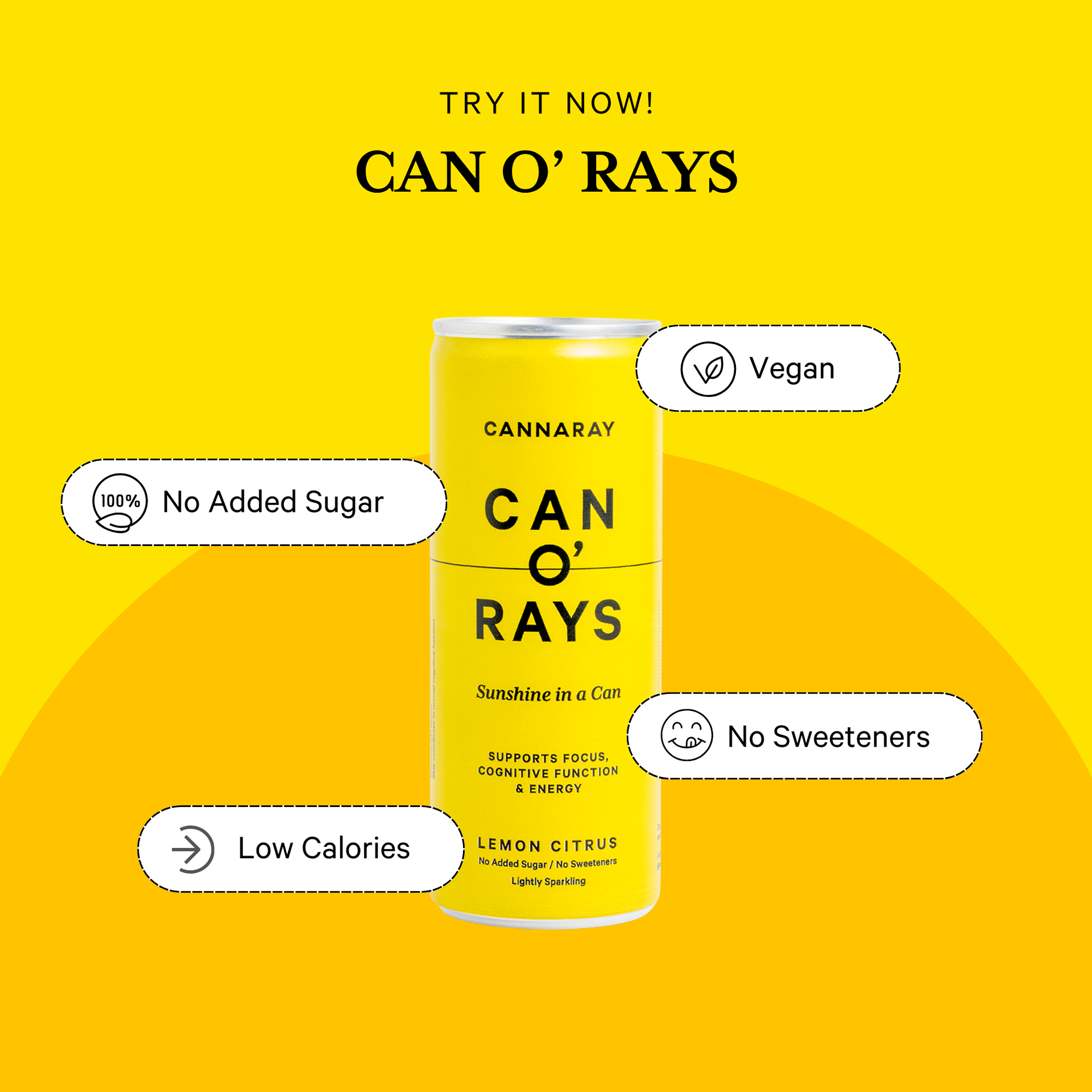 Can O’Rays Functional Wellness Drink - Lemon