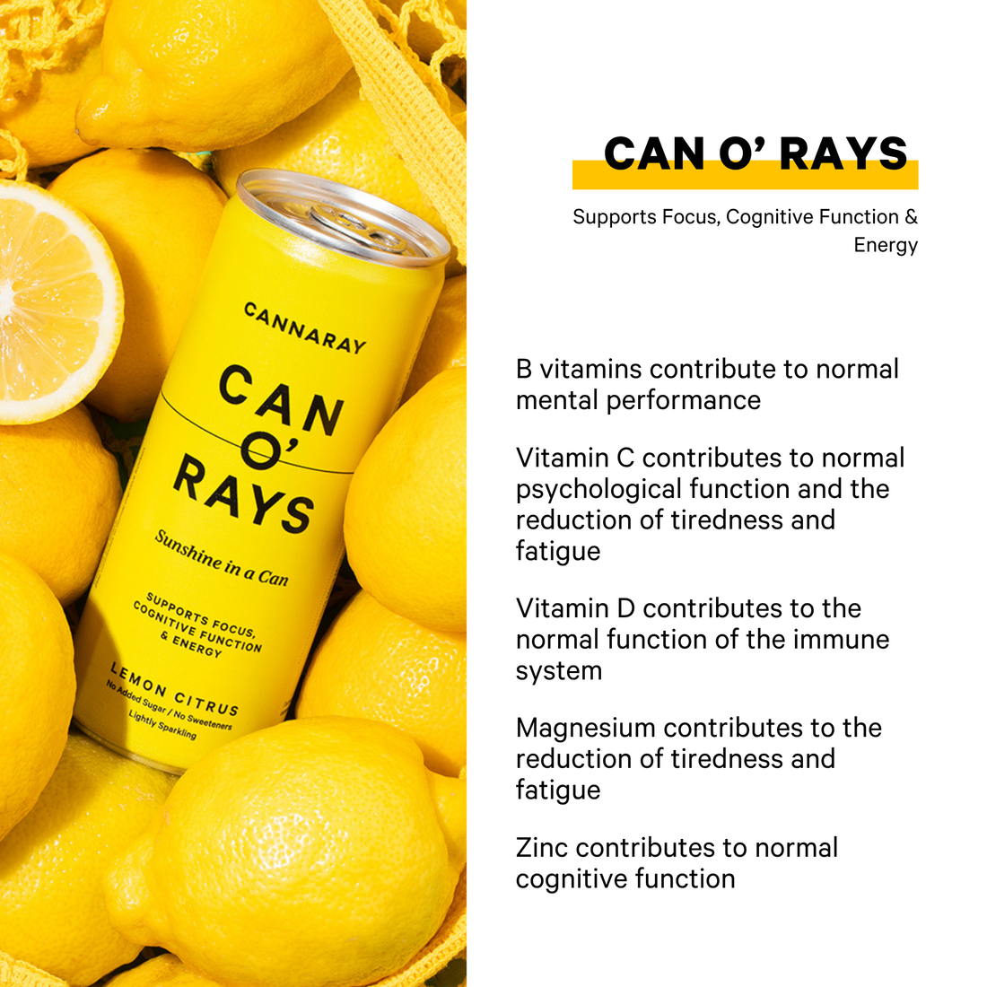 Cannaray Can O’Rays Functional Wellness Drink - Lemon product photo