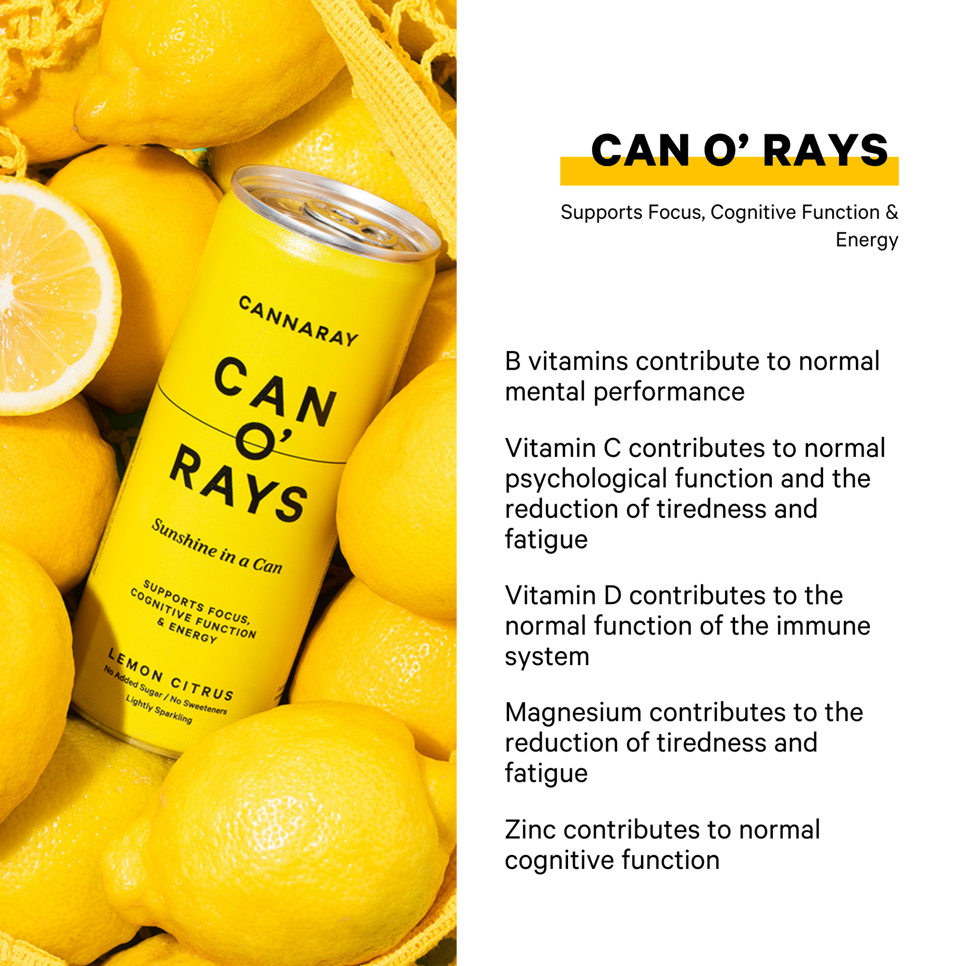 Can O’Rays Functional Wellness Drink - Lemon