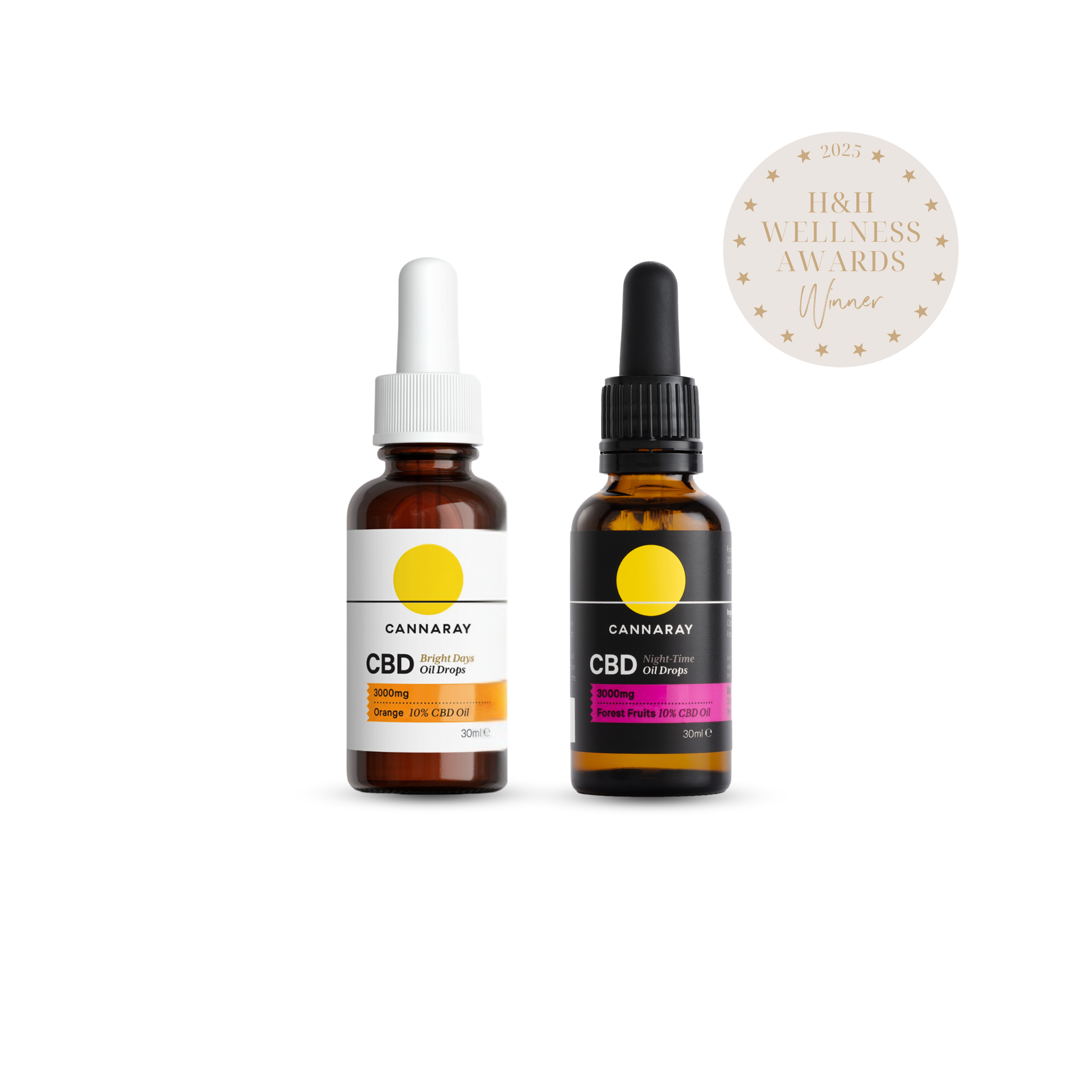 Day & Night CBD Oil Kit | Orange & Forest Fruits | Cannaray