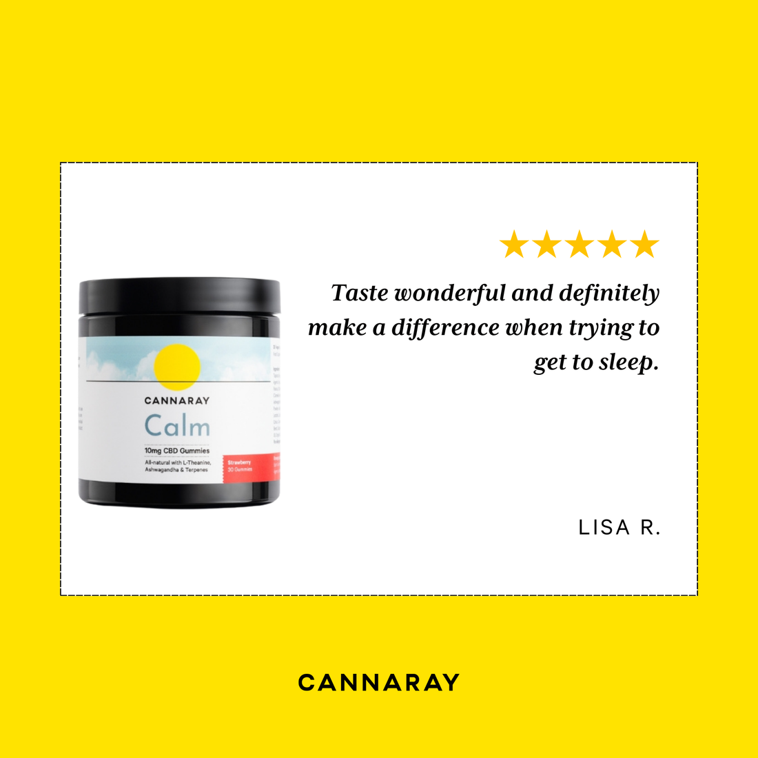 Calm CBD Gummies | With Ashwagandha & L-Theanine | Cannaray