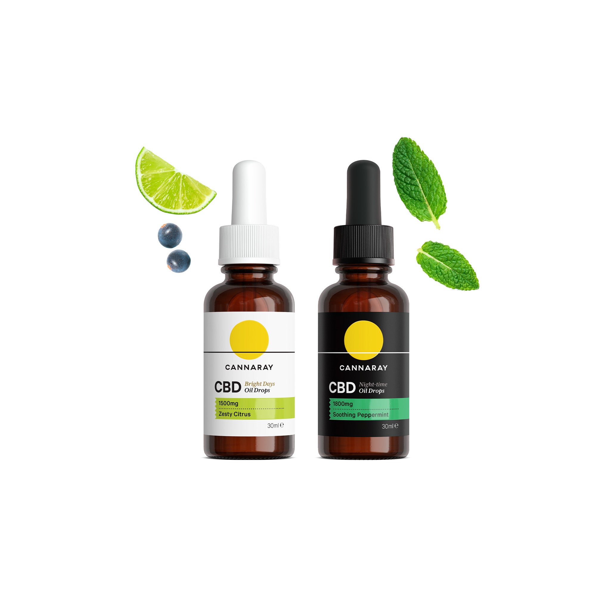Day to Night CBD Oil Kit | CBD for Morning & Night | Cannaray