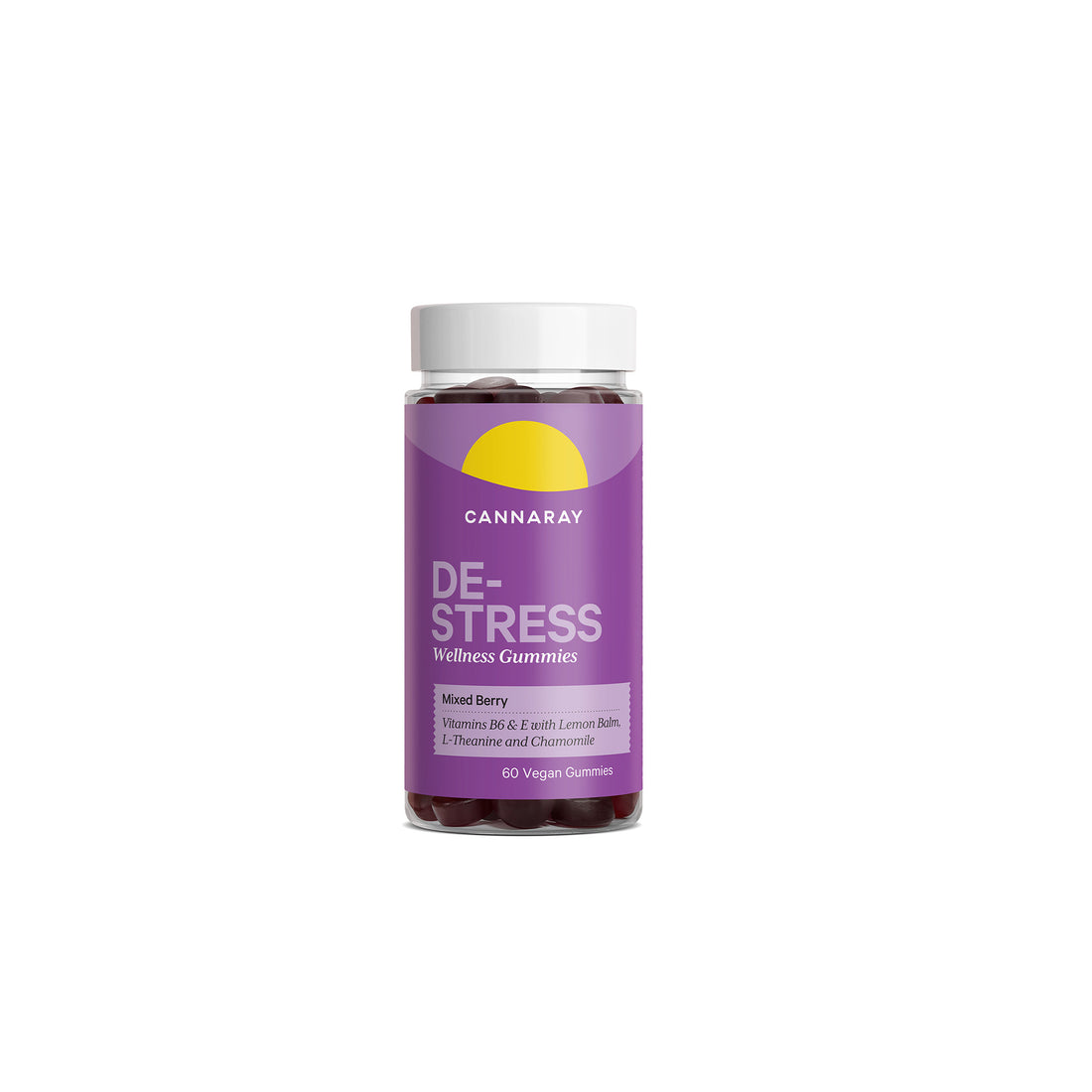 Cannaray De-Stress Gummies - Mixed Berry Flavour product packshot