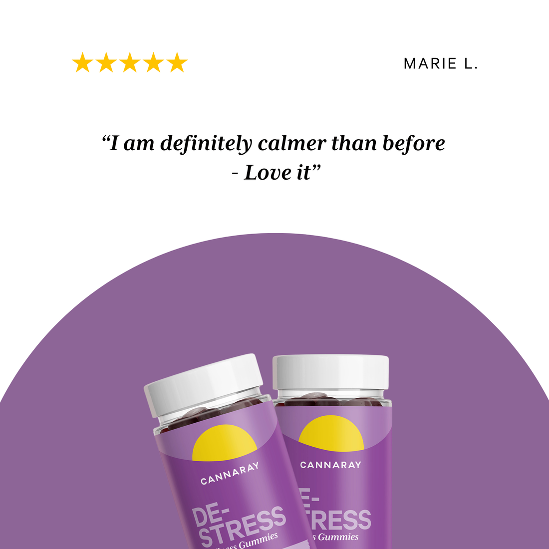 Cannaray De-Stress Gummies - Mixed Berry Flavour – customer reviews and star ratings