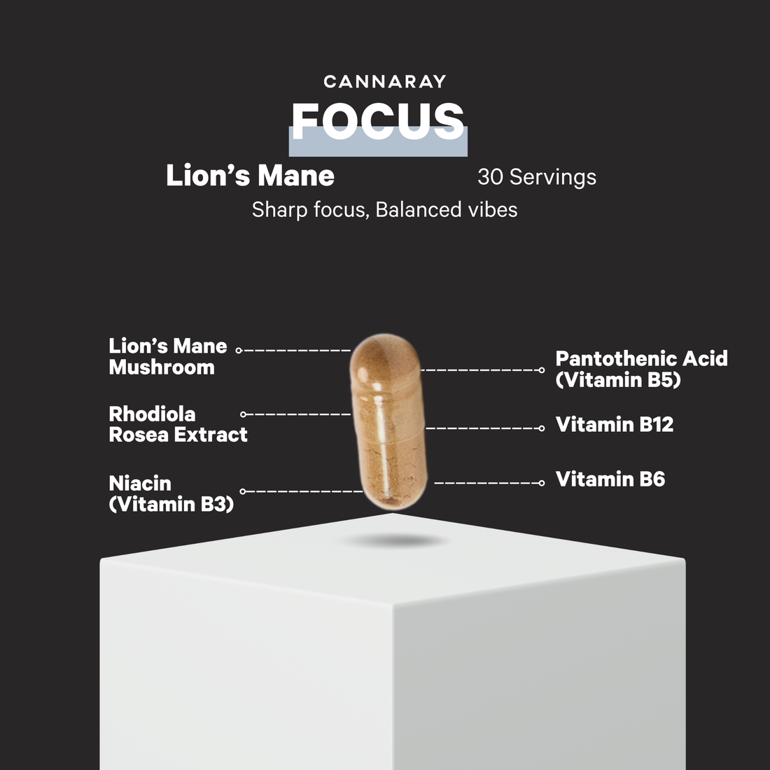 Cannaray Turmeric Capsules – product feature icons