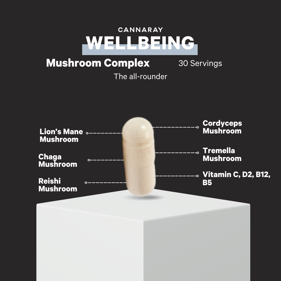 Cannaray Turmeric Capsules – product feature icons