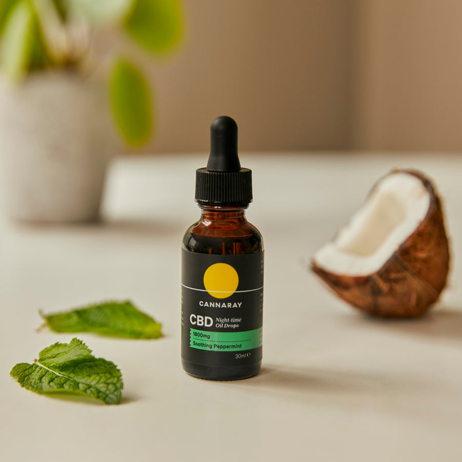 Cannaray Night Time CBD Oil with Coconut and Peppermint